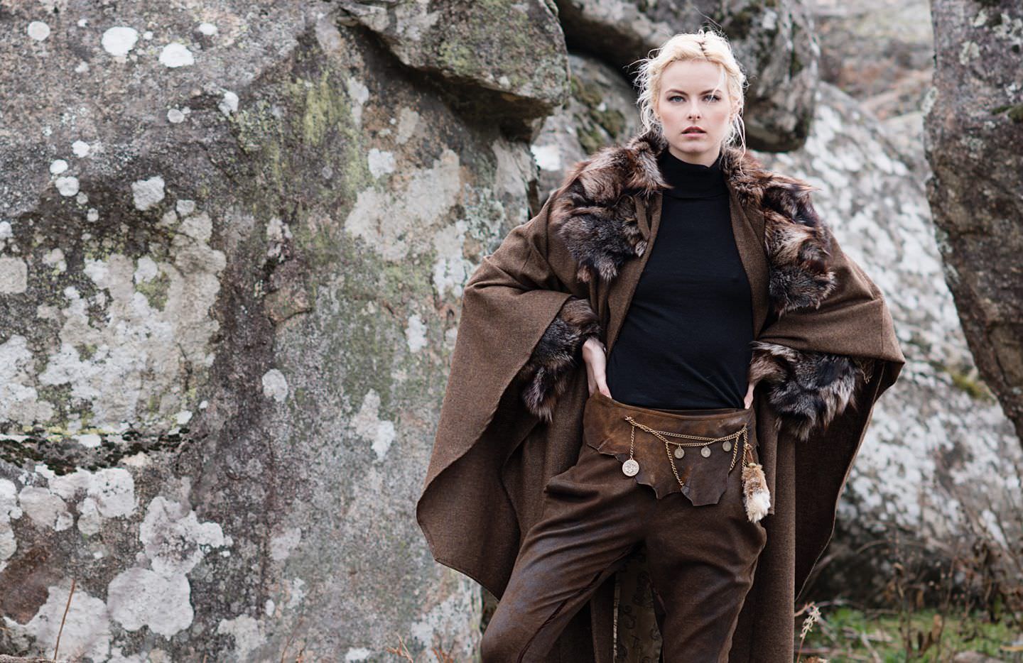Woman in fur with T.ba style